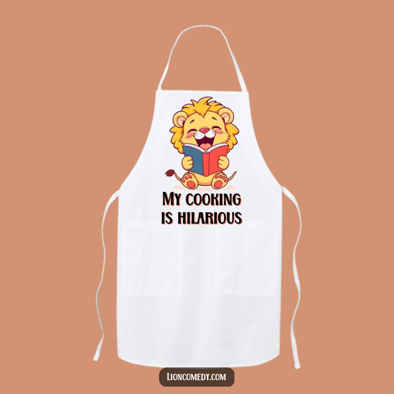 Funny Jovial Lion Cub Apron - Kitchen Fun, Joke Loving Chef, Great Gift