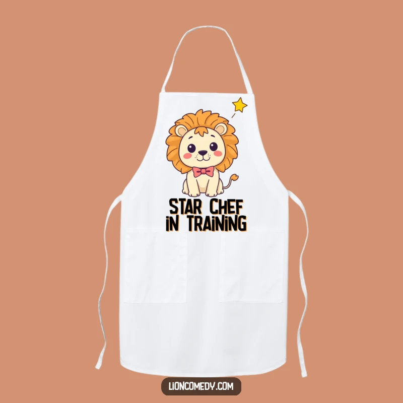 Funny Kawaii Lion Star Surprise Apron, Cook Up Some Laughs in Style