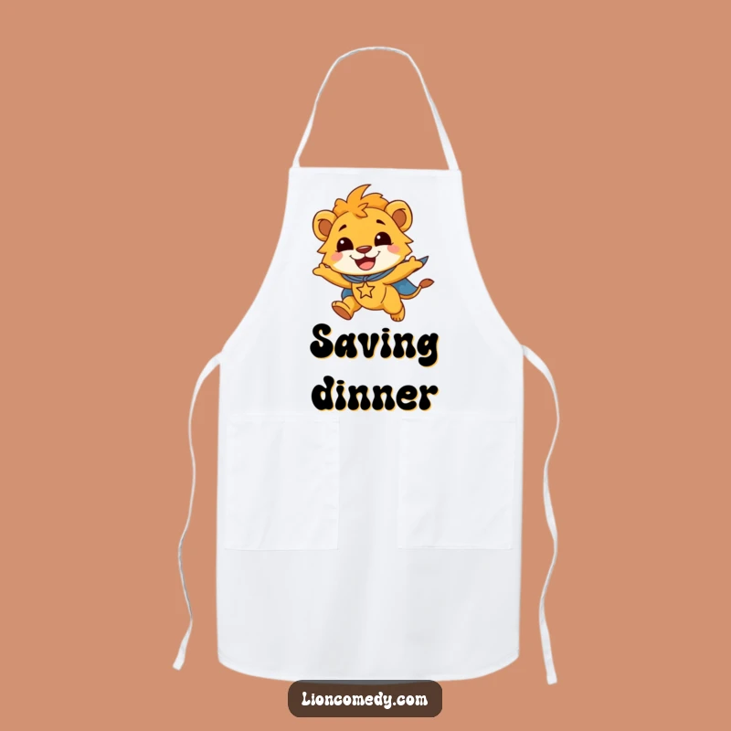Funny Lion Cub Superhero Apron: Cook Up Adventures, A Super Funny Gift!