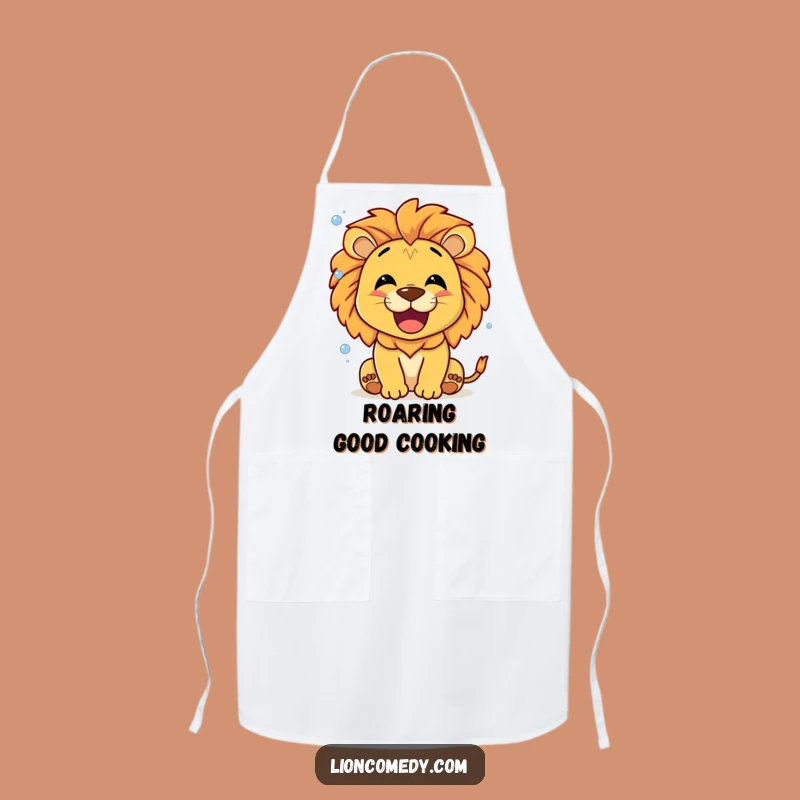 Funny Lion Roaring Bubbles Apron - Kitchen Roar, Great Gift