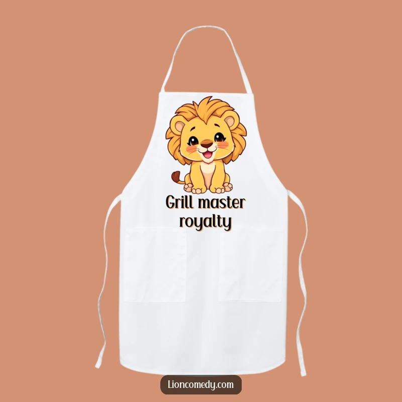 Funny Lion Cub Proud Mane Apron - Playful Chef Gift for Animal Lovers
