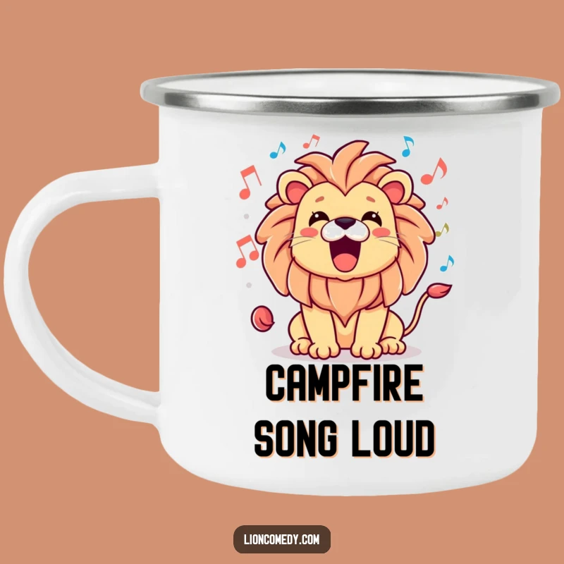 Funny Kawaii Lion Roar Camping Mug - Musical Animal Outdoor Cup