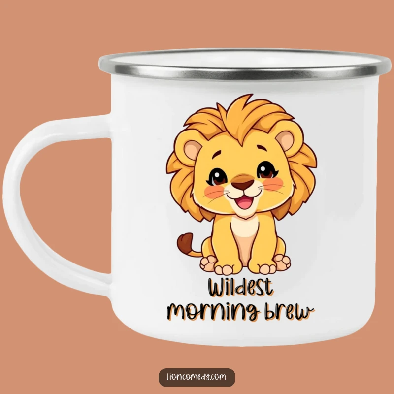 Durable Funny Lion Cub Proud Mane Camping Mug - Outdoor Adventure Gift
