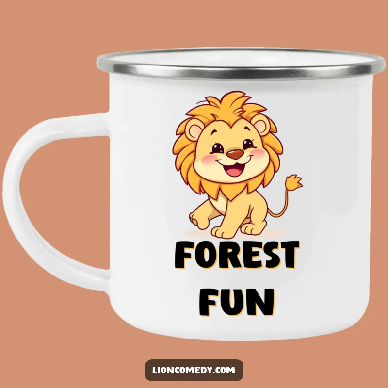 Funny Lion Tail Camping Mug: Kawaii Leo Drinkware - Outdoor Gift
