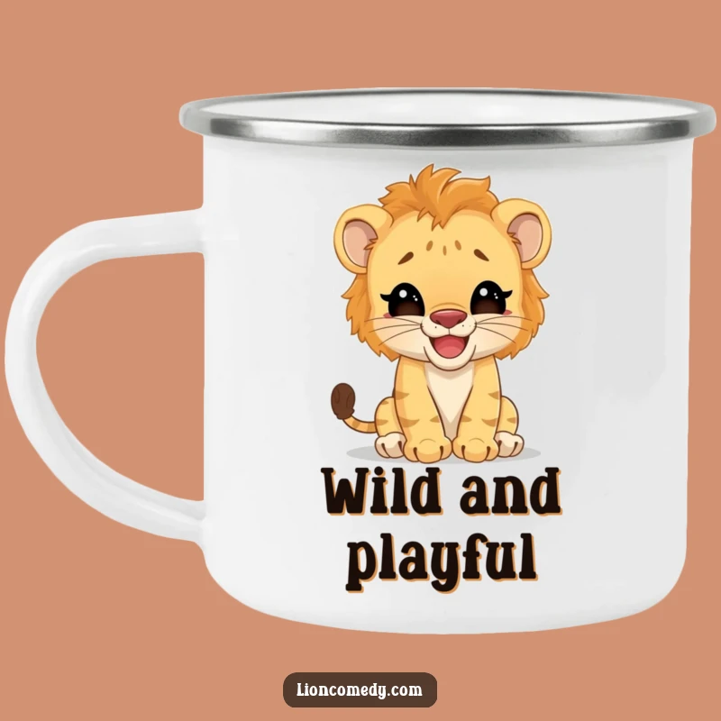 Funny Lion Cub Camping Mug: Adventure with a Giggling Pretender, The Perfect Outdoor Funny Gift!