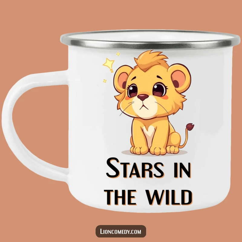 Funny Lion Cub Camping Mug: Stargazing Adventures Made Cozy