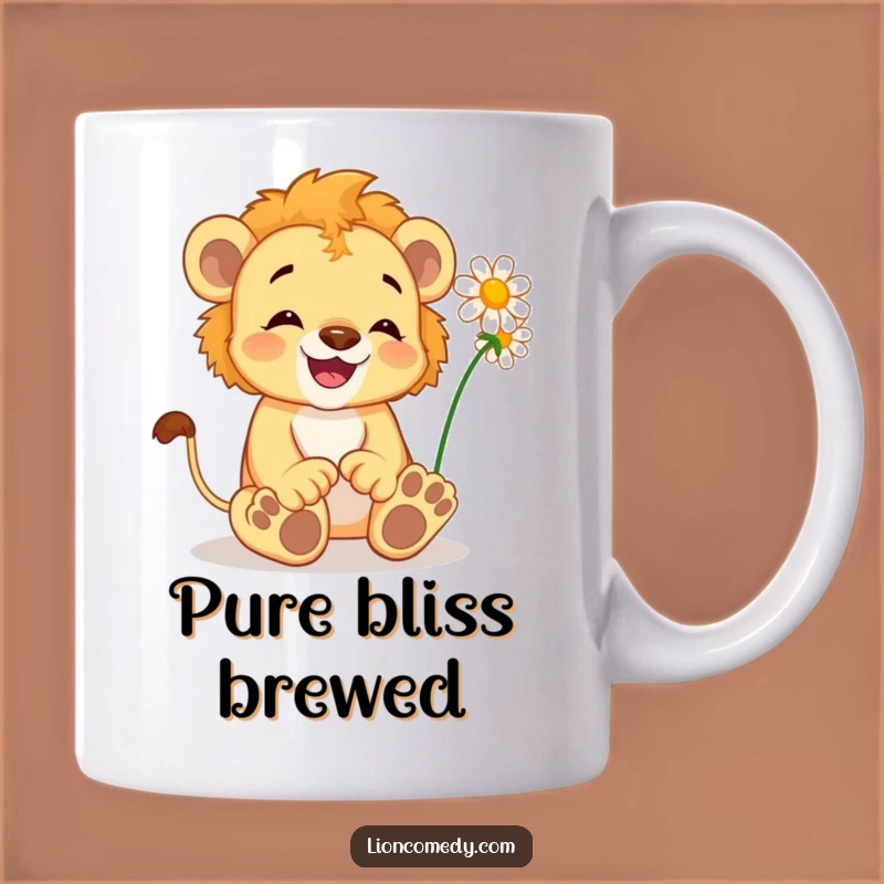 Funny Delighted Lion Cub Mug - Tickled by Daisy, Joyful Moment, Perfect Gift