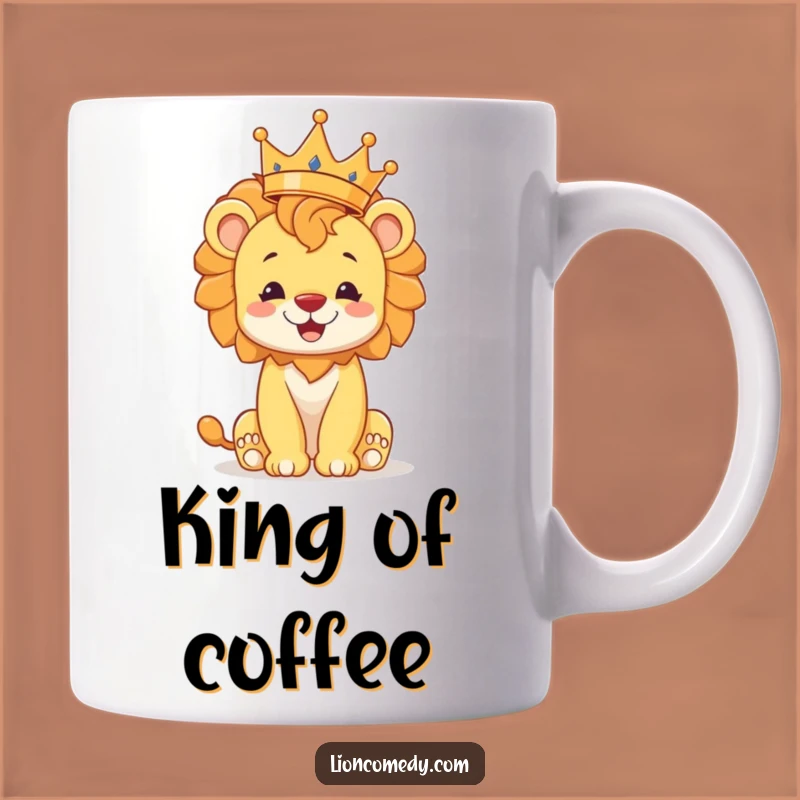 Funny Lion Cub Crown Mug: Regal Fun for Little Kings