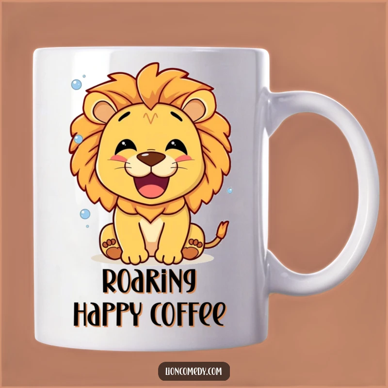 Funny Roaring Lion Bubbles Mug - Happy Sound, Perfect Gift