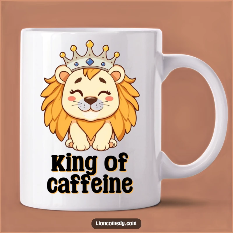 Funny Silly Lion Mug - Regal Winking King Gift for Royal Humor Lovers