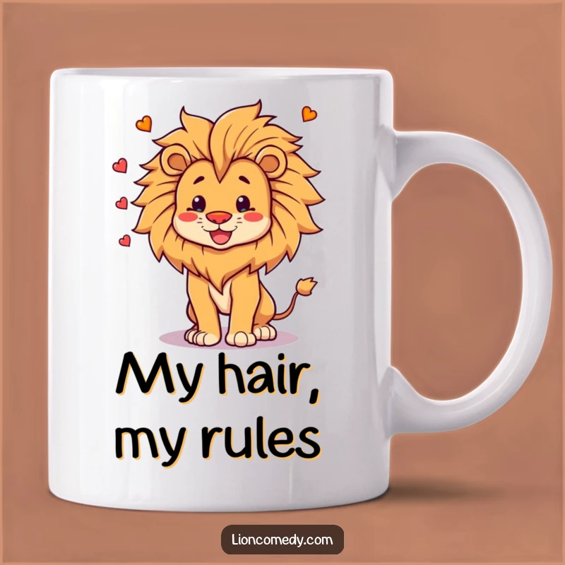 Funny Lion Mane Juggler Mug - Proud & Happy Lion Accessory, Perfect Gift
