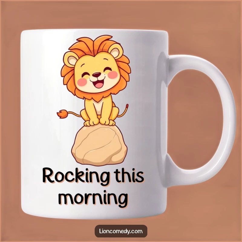 Funny Lion Balancing Mug: Joyful & Hilarious Gift for a Roaring Good Time