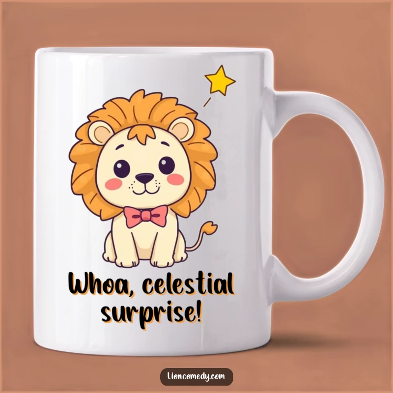 Funny Kawaii Lion Star Surprise Mug, A Hilarious Gift for Animal Lovers