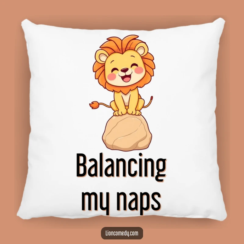 Funny Lion Balancing Pillow: Cozy & Hilarious Cushion for Joyful Comfort