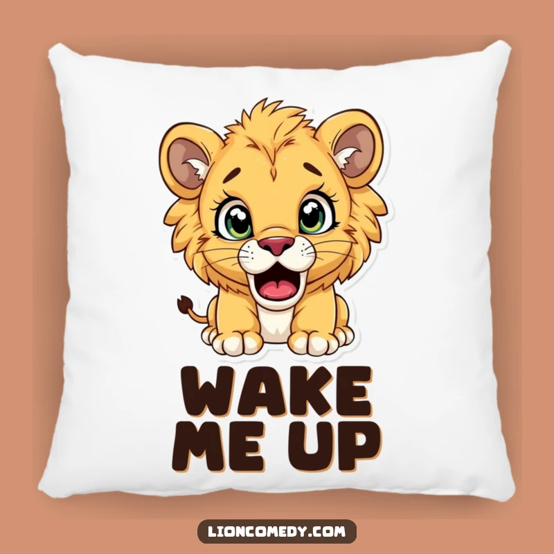 Cozy Funny Surprised Lion Cub Pillow: Soft Comfort with Hilarious, Wide-Eyed Charm