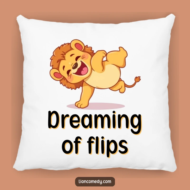 Cozy Funny Lion Cub Somersault Pillow: Snuggle with Silliness, A Sweet Funny Gift!