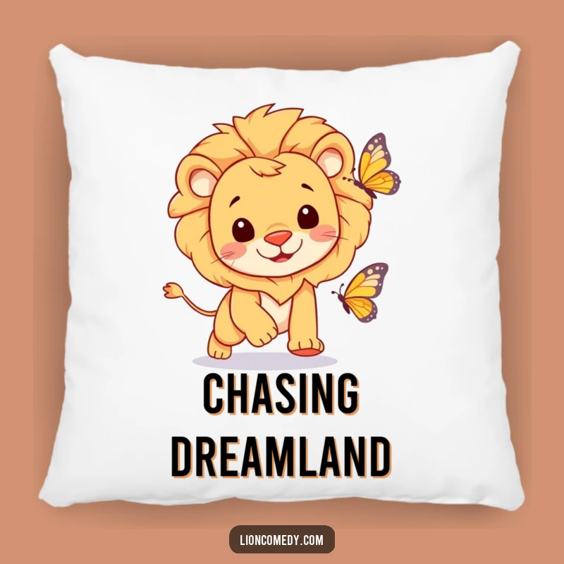 Funny Cheerful Lion Pillow - Cozy Playful Lion Cushion Gift