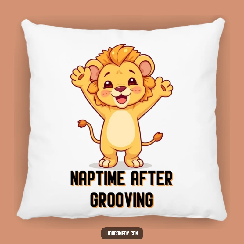 Funny Dancing Lion Cub Pillow - Cushion Your Day with Celebration Vibes