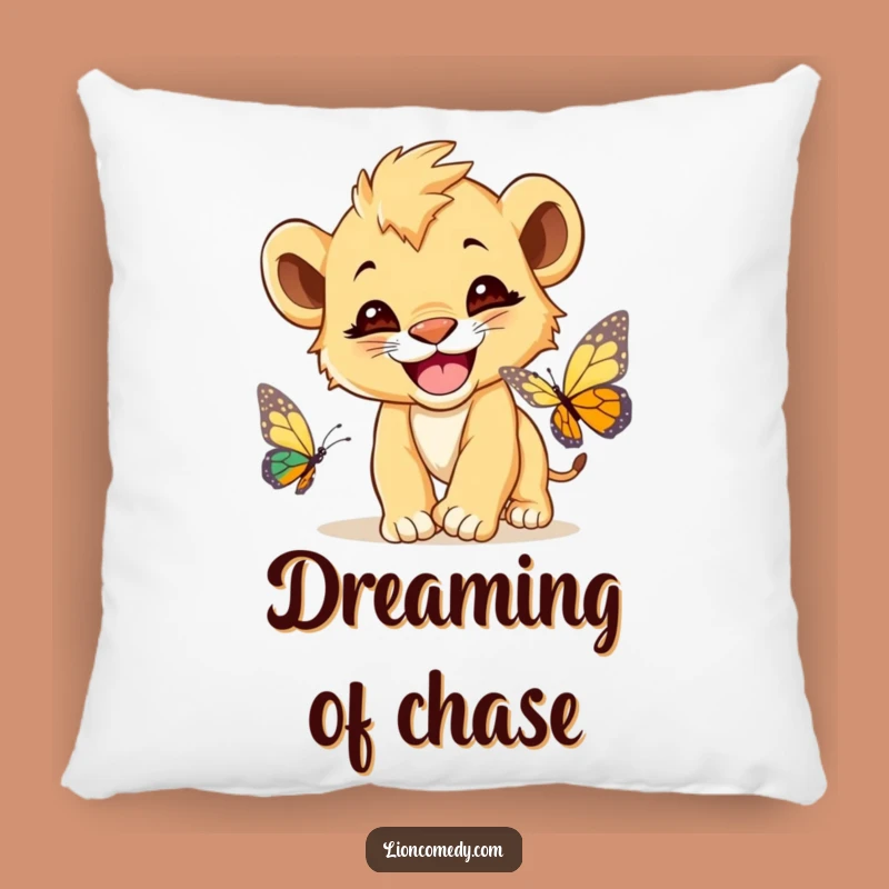 Funny Lion Cub Butterfly Pillow - Cozy & Cute, Hilarious Gift