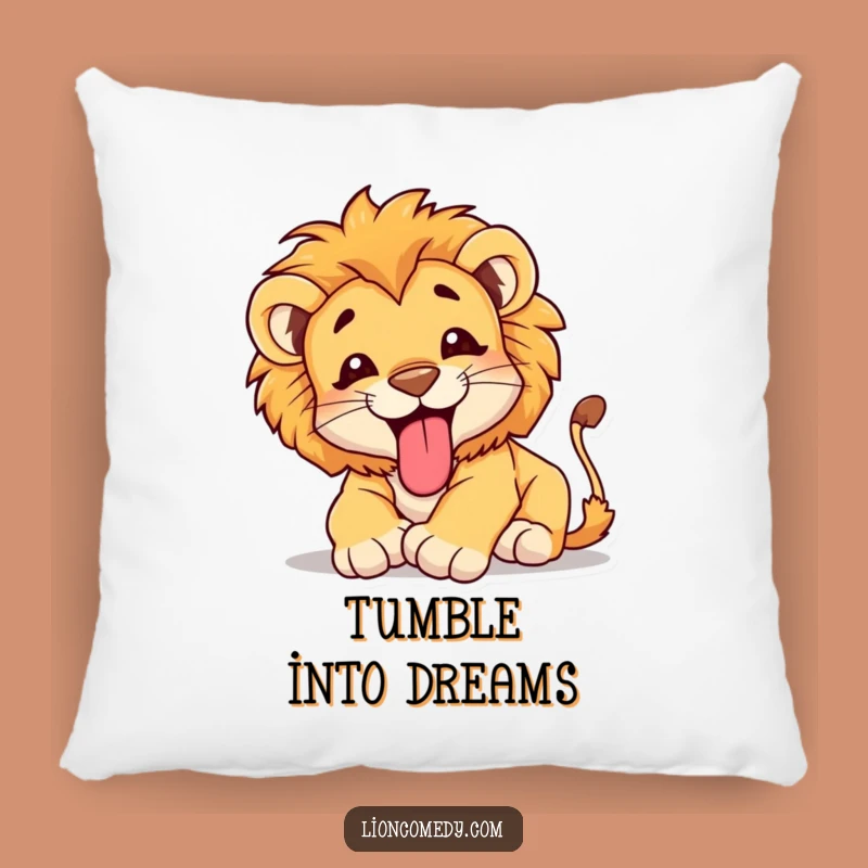 Funny Lion Cub Tumble Pillow - Cozy & Cute Cub Comfort, Perfect Gift