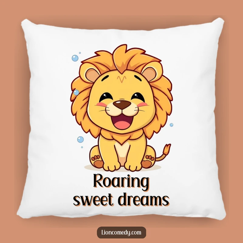 Funny Roaring Lion Bubbles Pillow - Cozy Joy, Hilarious Gift