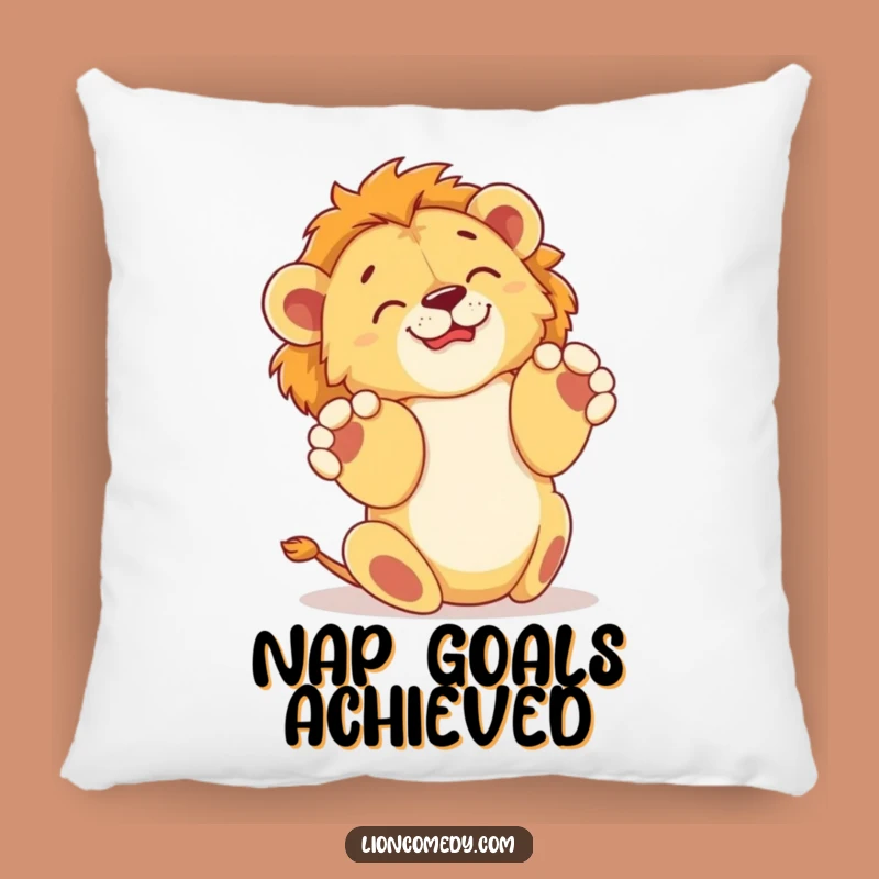 Funny Rollover Lion Cub Pillow: Cozy Comfort with Happy Paws