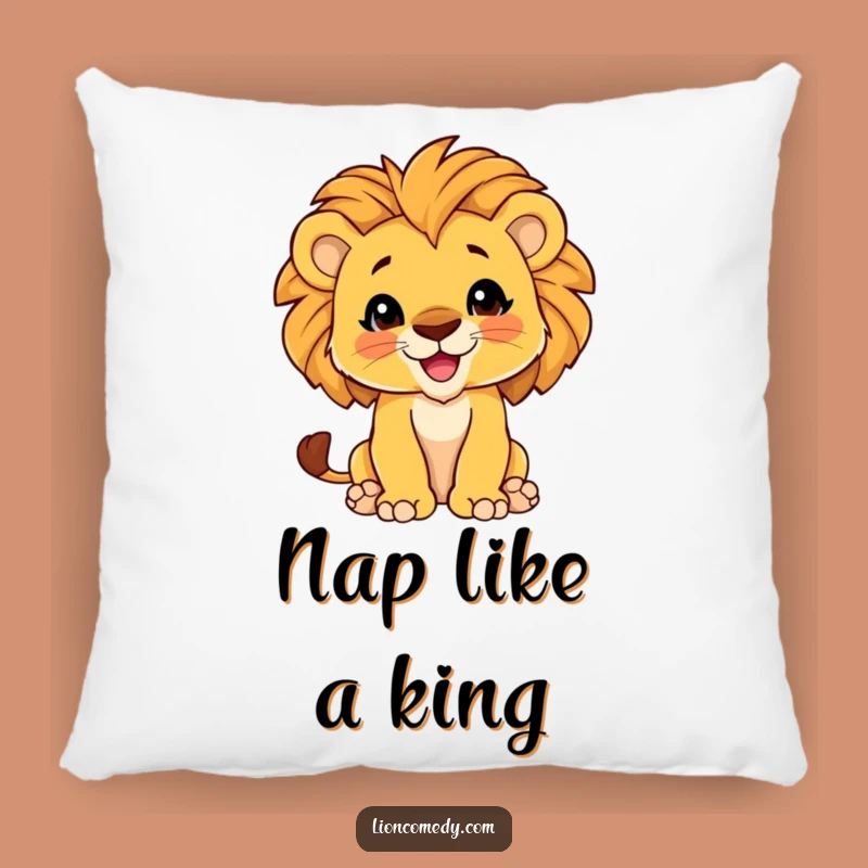 Soft Funny Lion Cub Proud Mane Pillow - Cozy Playful Baby Animal Decor Gift