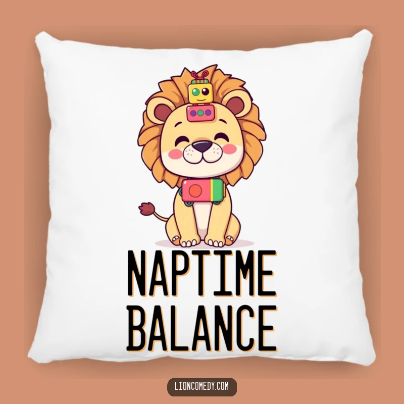 Funny Kawaii Lion Toy Stack Pillow, Soft Comfort with a Playful Twist