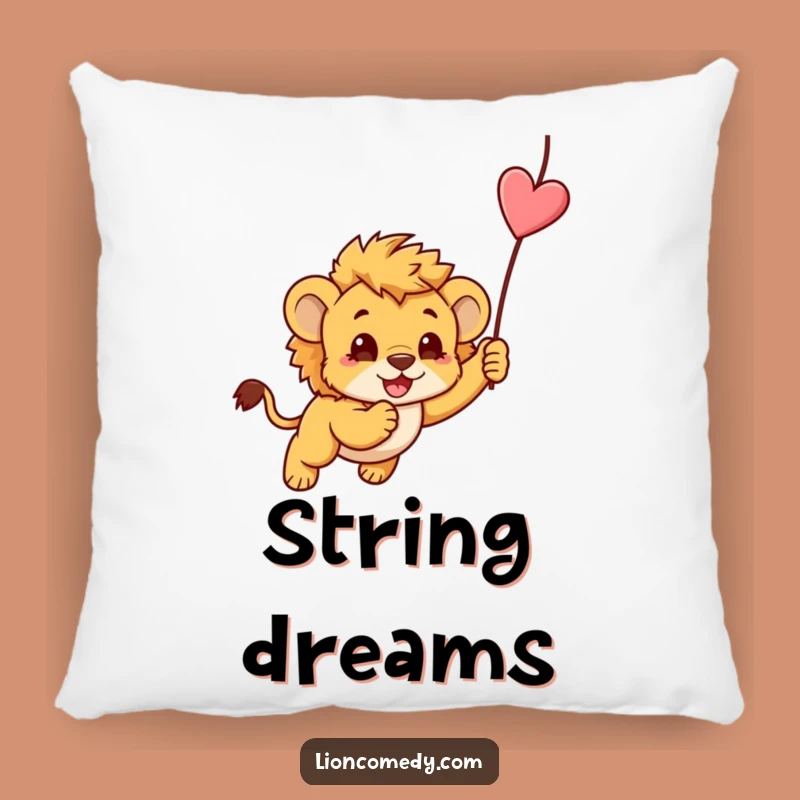Cozy Funny Kawaii Lion Cub Pouncing Pillow: Soft Playful Accent Gift