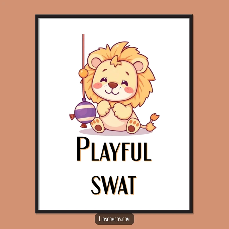 Funny Kawaii Lion Toy Digital Art - Playful Kitten Download