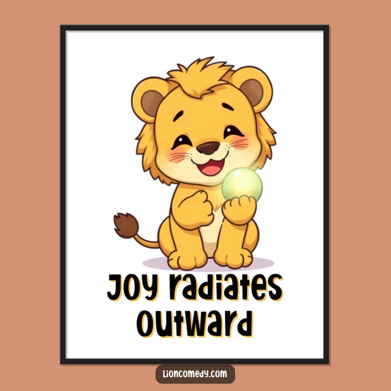 Funny Giggling Cub Digital Print: Instant Magic Orb Art