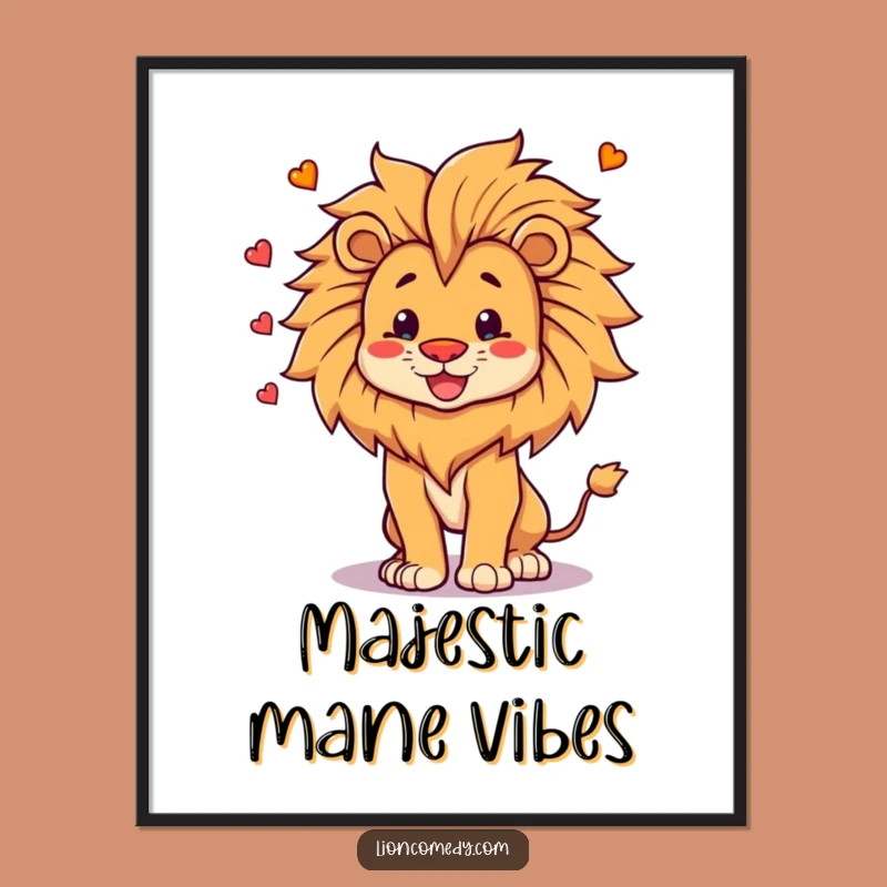 Funny Lion Mane Juggler Digital Art - Proud Leo Print, Hilarious Home Decor Gift