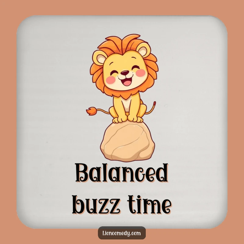 Funny Lion Balancing Coaster Set: Protect Surfaces with Hilarious Joyful Flair