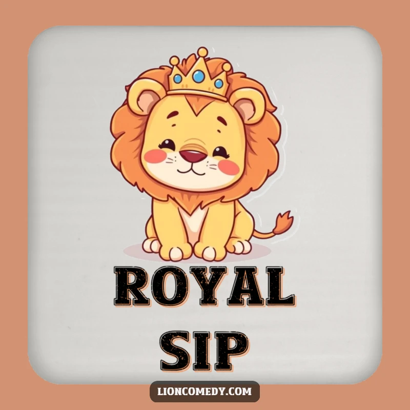 Funny Kawaii Lion King Stumbling Coaster Set: Royal Table Gift
