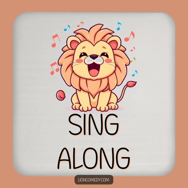 Funny Kawaii Lion Roar Coaster - Musical Animal Drink Protector