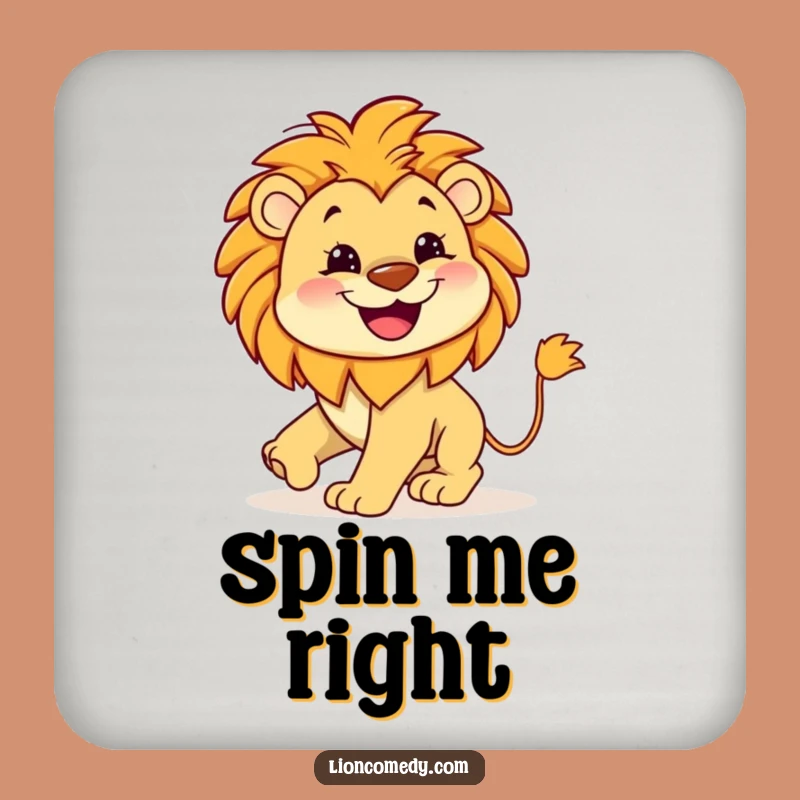 Funny Lion Tail Coaster Set: Kawaii Grin Drink Savers - Fun Gift