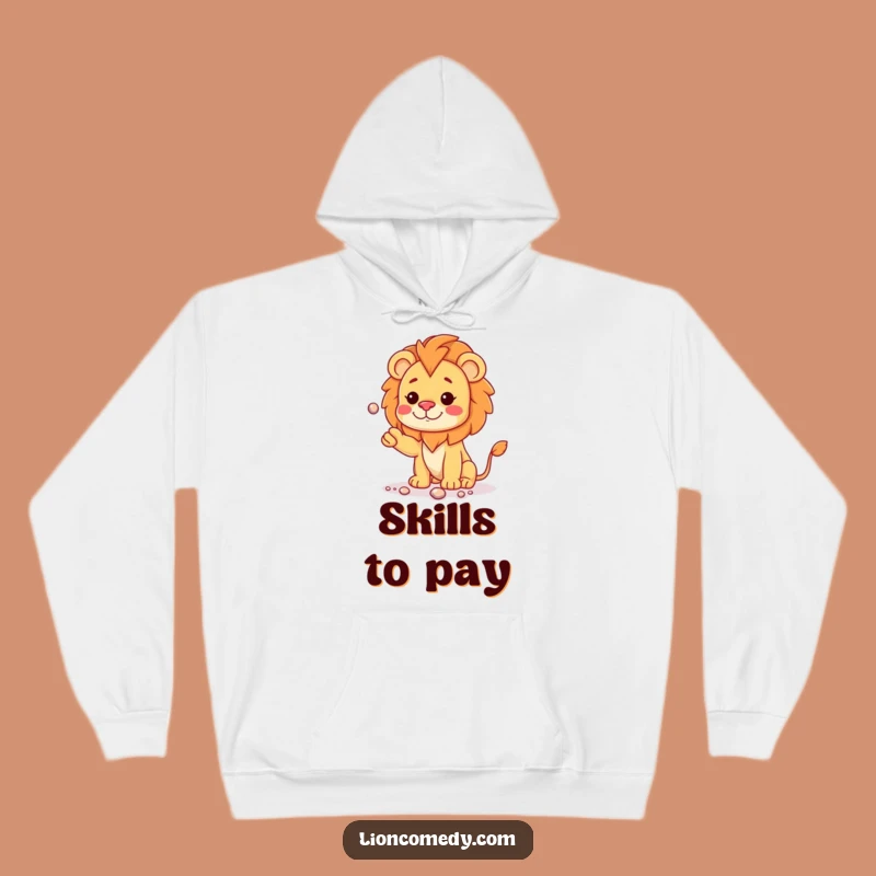 Cozy Funny Kawaii Lion Juggling Hoodie - Warm & Curious Gift