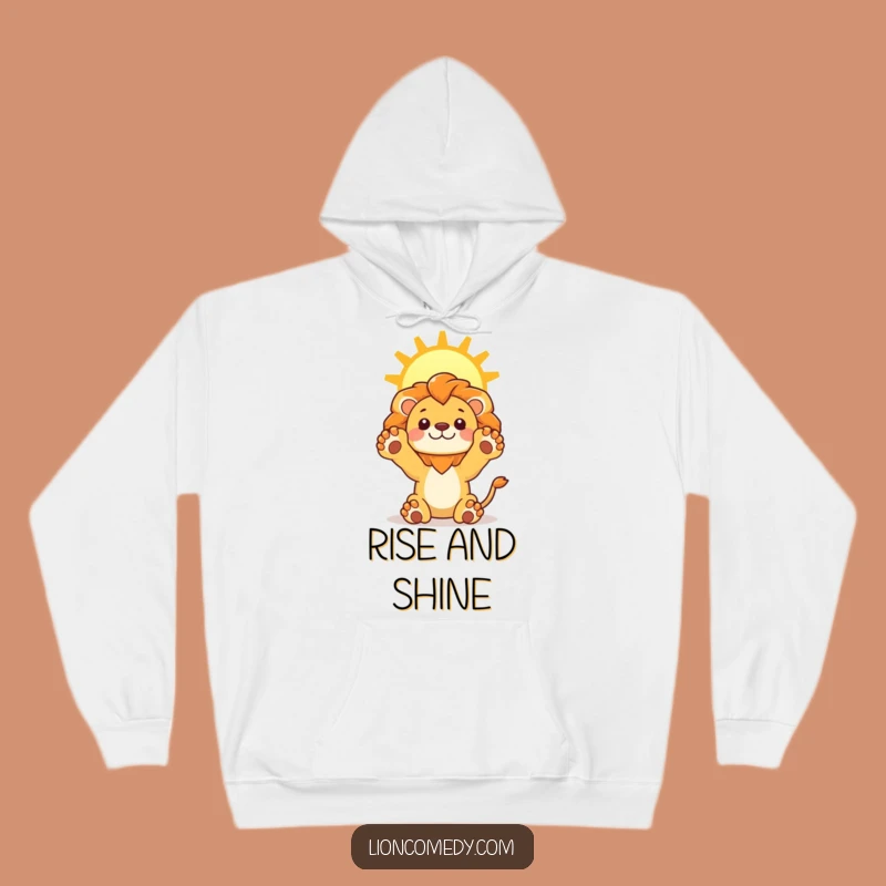 Cozy Funny Lion Sun Hoodie: Kawaii Leo Stretch - Warm Gift