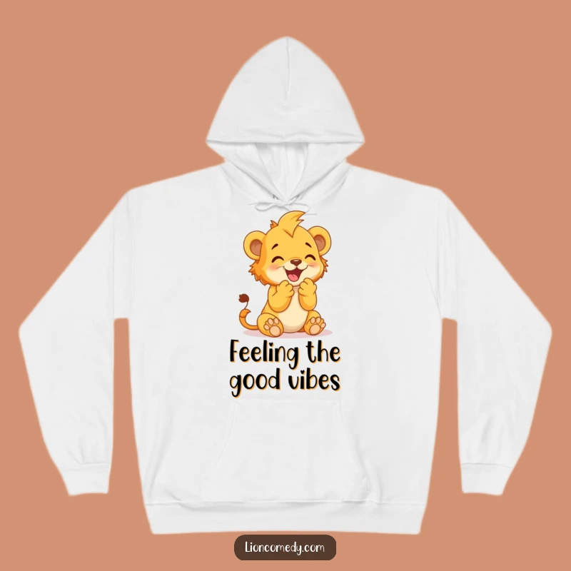 Cozy Funny Lion Cub Clap Hoodie - Warm Joyful Baby Animal Celebration Gift