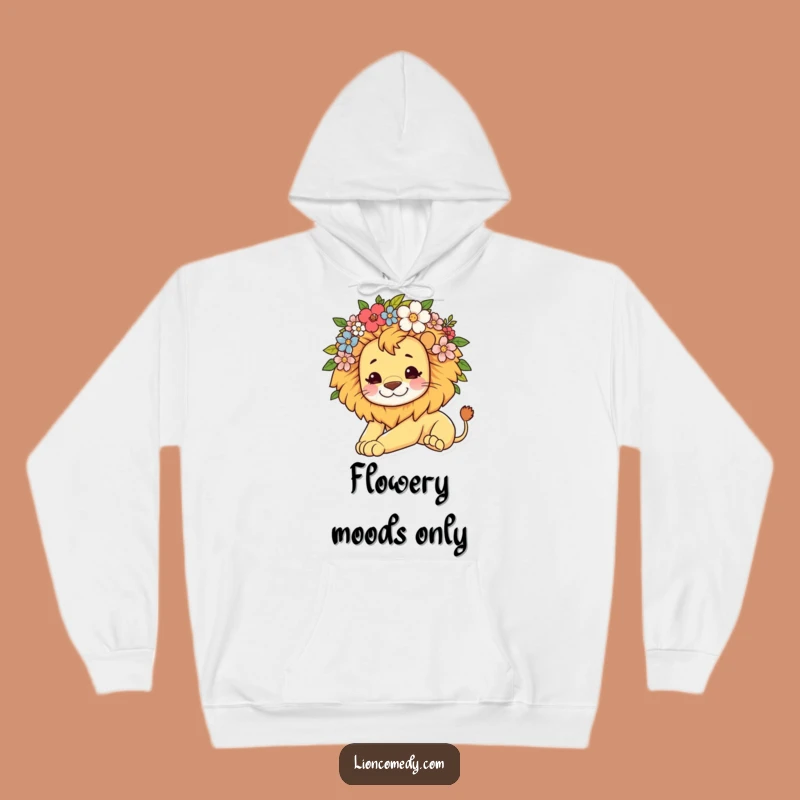 Funny Kawaii Lion Flower Mane Hoodie: Cozy Up in Lazy Style