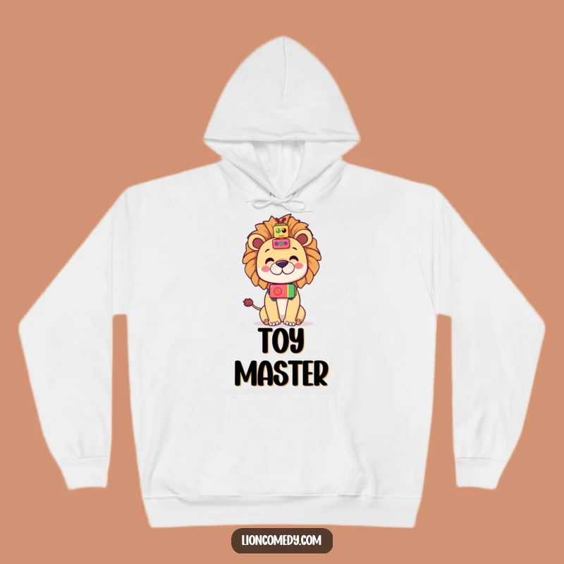Funny Kawaii Lion Toy Stack Hoodie, Cozy Up with Playful Balance