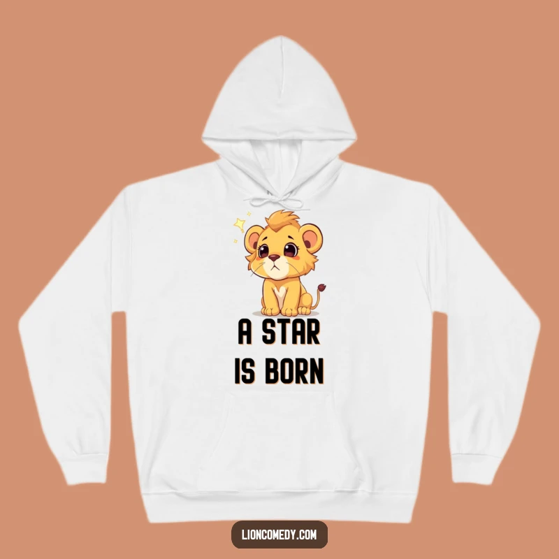 Funny Lion Cub Hoodie: Cozy Nights Under the Stars