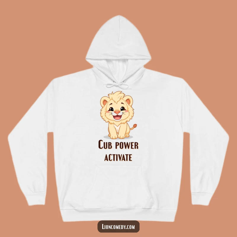 Funny Lion Cub Pounce Hoodie - Cozy Fluffy Cub Sweatshirt Gift