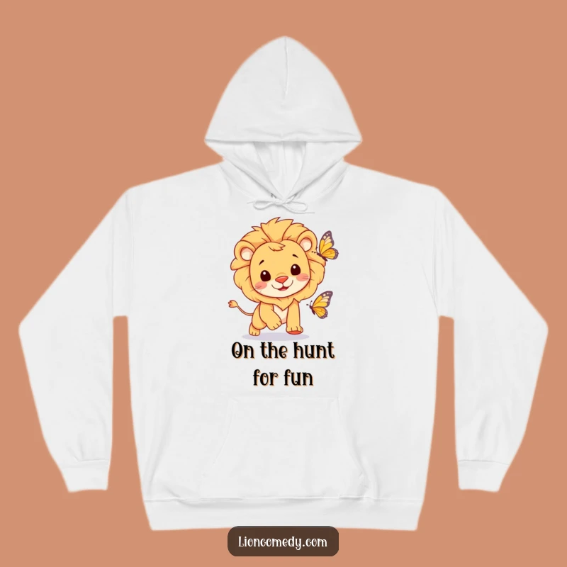 Funny Cheerful Lion Hoodie - Cozy Playful Lion Sweatshirt Gift