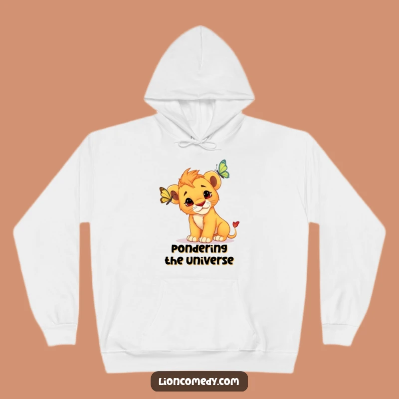 Funny Curious Lion Cub Hoodie - Cozy Comfort, Adorable Animal, Perfect Present