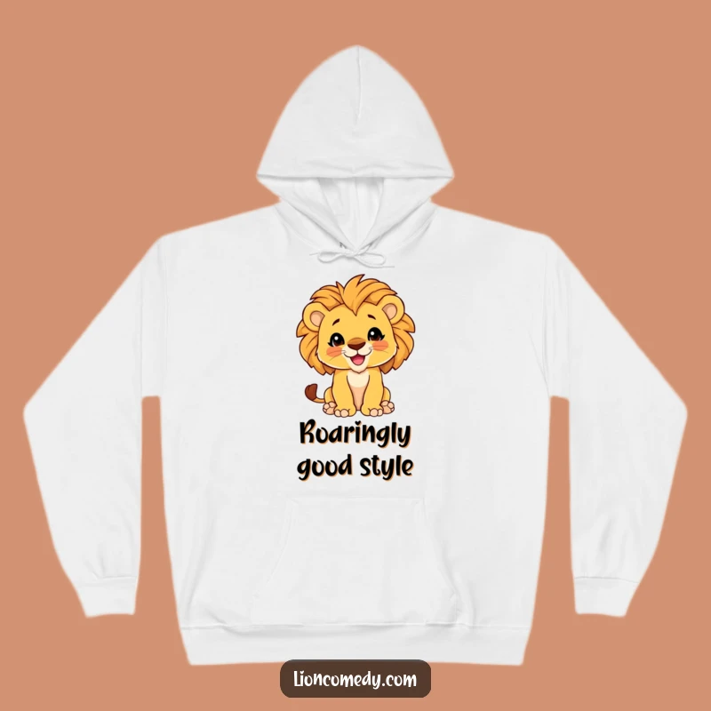 Cozy Funny Lion Cub Proud Mane Hoodie - Warm & Playful Baby Animal Gift