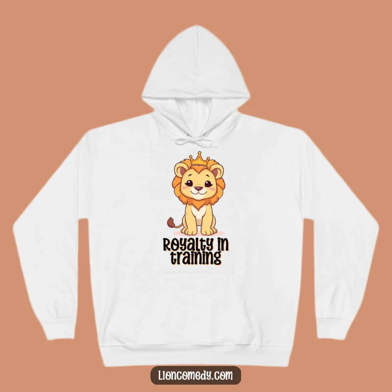 Funny Proud Lion Cub Crown Hoodie: Cozy Up Like a Young King