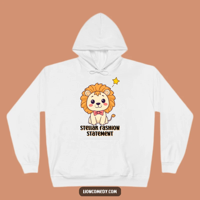 Funny Kawaii Lion Star Surprise Hoodie, Cozy and Humorous Gift Idea