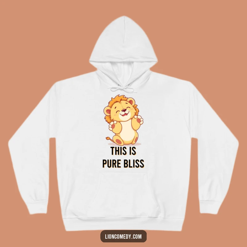 Funny Rollover Lion Cub Hoodie: Cozy Comfort with Happy Paws Up