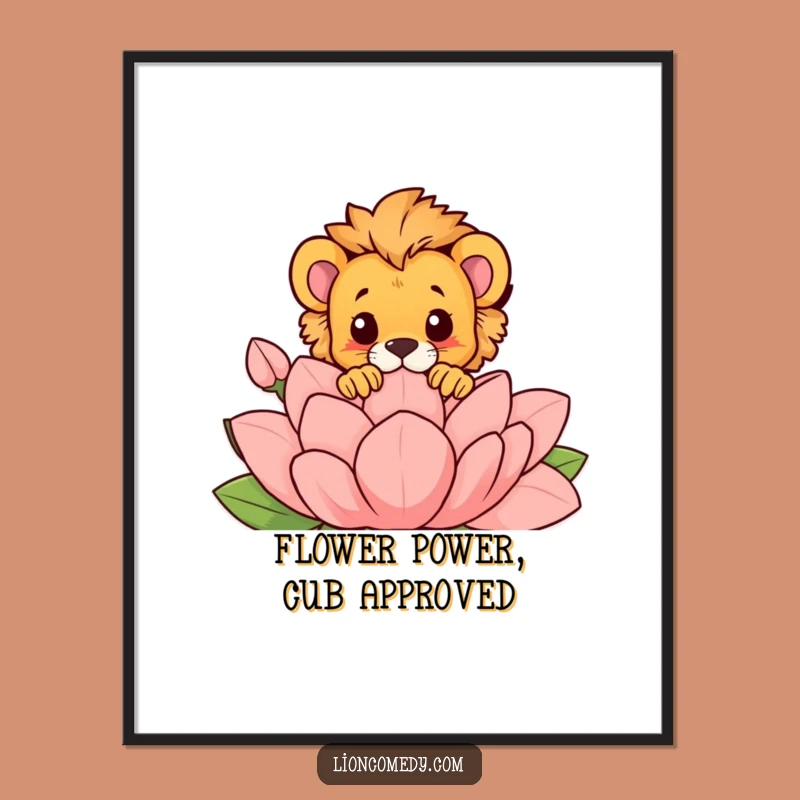 Free Printable Wall Art: Curious Lion Cub Funny Downloadable Art